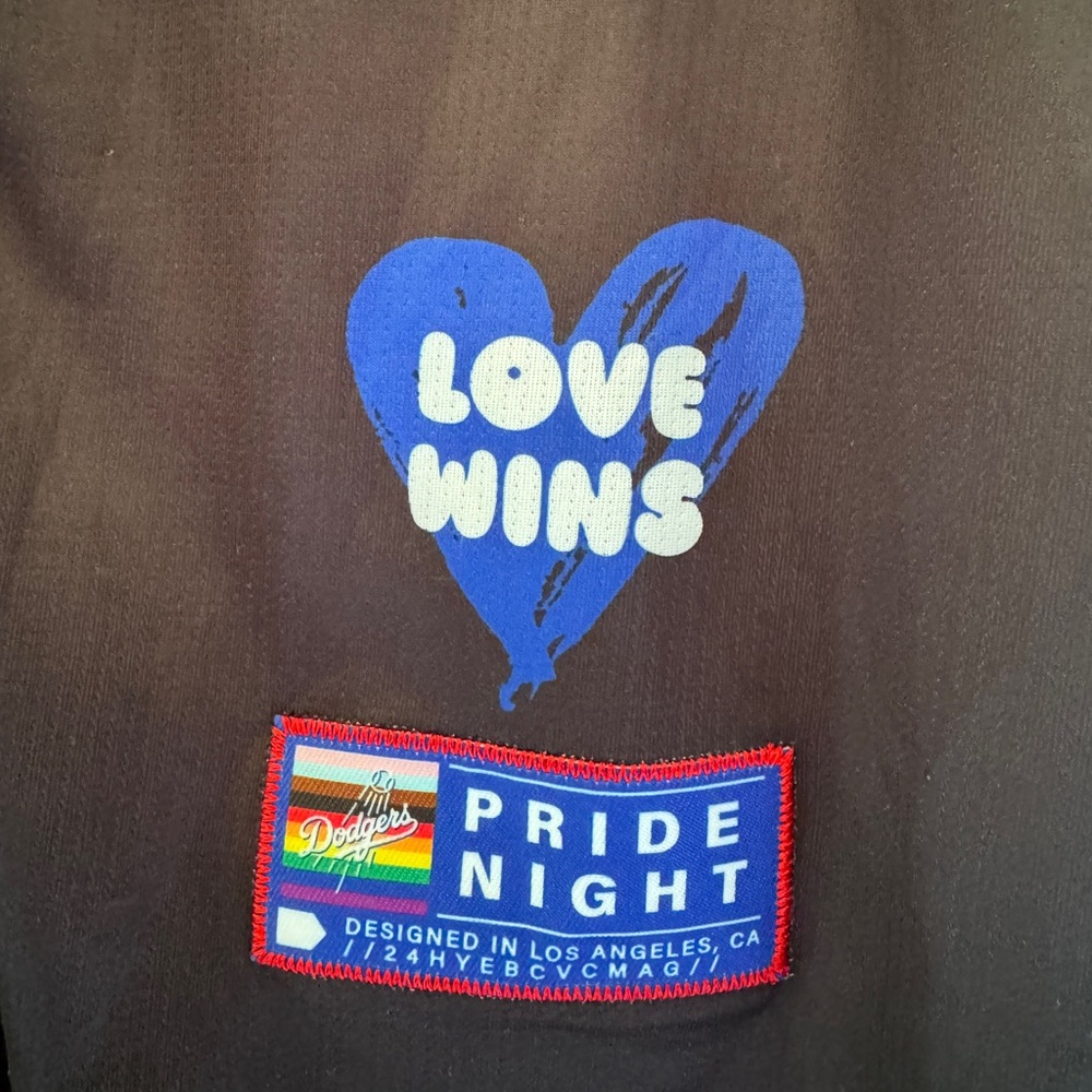 Los Angeles Dodgers Pride Night Jersey - Black with Rainbow Accents - Picture 3 of 6